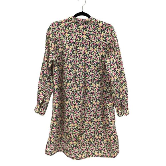Frank & Eileen Hunter Linen Button Front Shirtdress Neon Floral Size Small - Picture 10 of 16